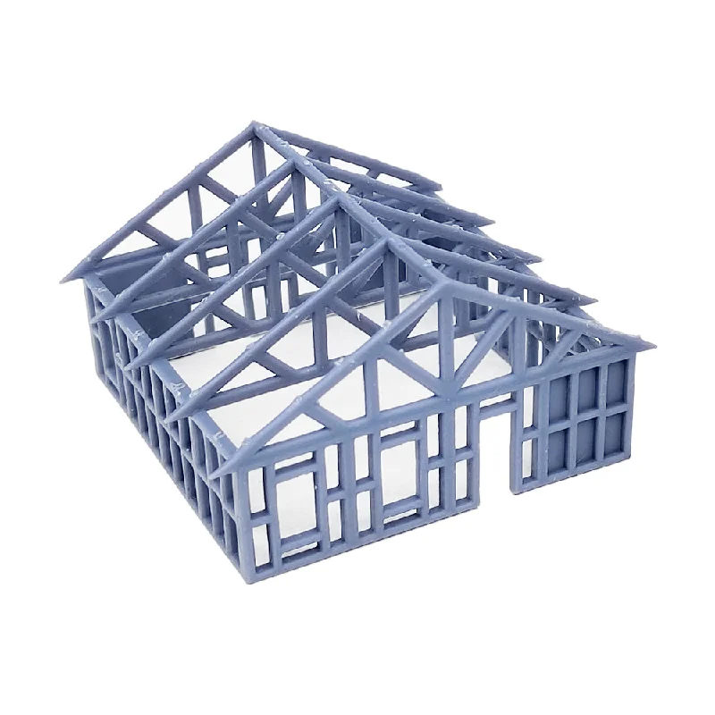 House Framework Under Construction 1:220 Z Scale