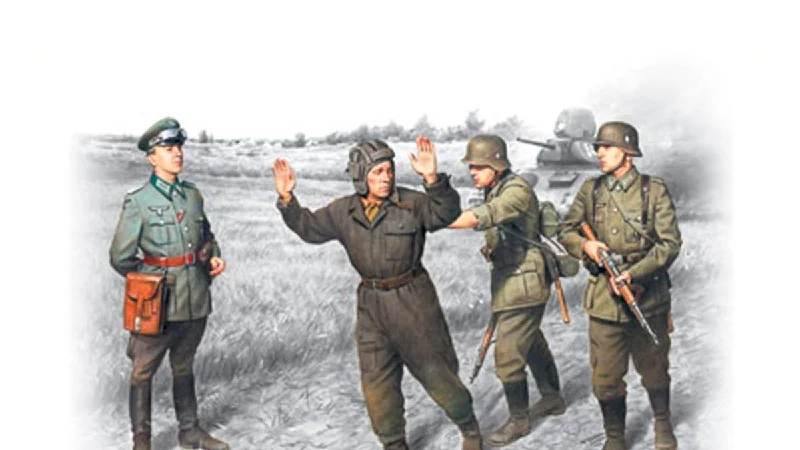 ICM - €œBarbarossa€� operation, June 22,1941 (4 figures - 1 german officer, 2 german soldiers, 1 captured soviet tankman)
