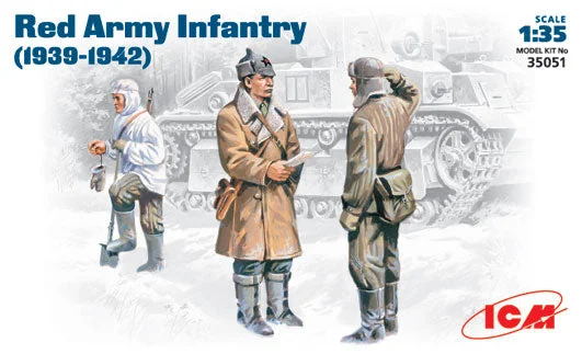 ICM - Red Army Infantry (1939-1942) (3 figures - officer, 2 soldiers)