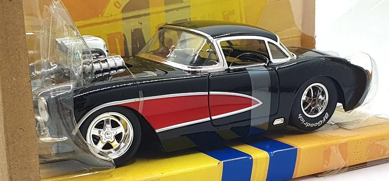 Jada 1/24 Scale Diecast 91613 - 1957 Chevrolet Corvette - Black/Red