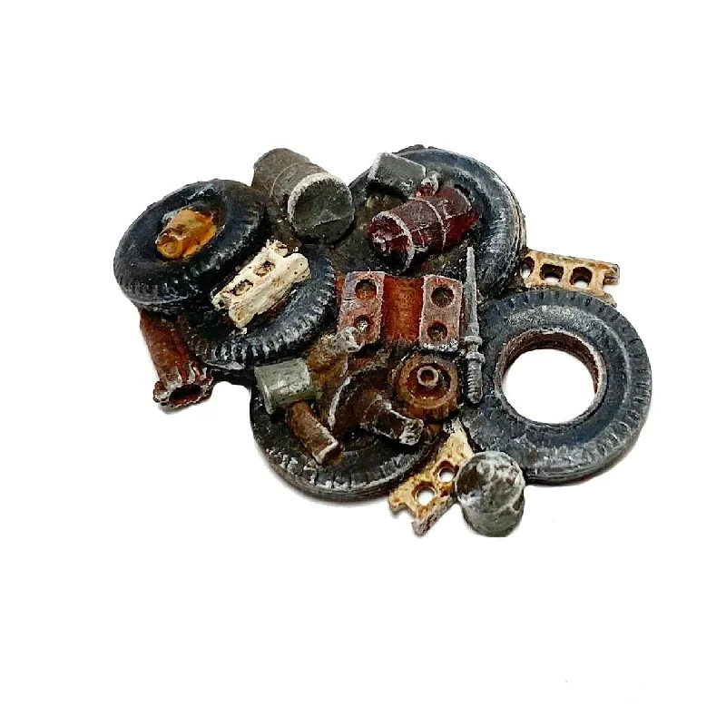 Junk Cluster w/ Tires "A" - Metal Detail Part HO Scale