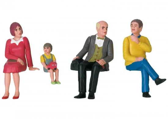 L53011 LGB G Gauge Figure set - Nostalgia 4 seated passengers