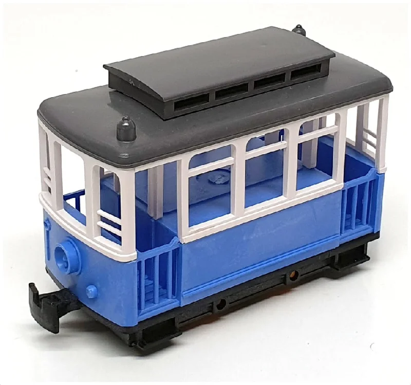 Lehmann's Gnomy 970 - 9cm Long Toy Trolley Car - Blue/White/Grey