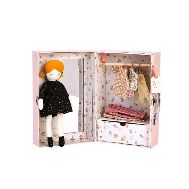 Barbie - like dolls with a wide range of accessories Moulin Roty les parisiennes little wardrobe doll and suitcase Barbie - like dolls with a wide range of accessories Moulin Roty les parisiennes little wardrobe doll and suitcase