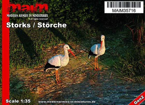 MaiM 1/35 scale 3D printed Storks  (2 Figures) / 1:35