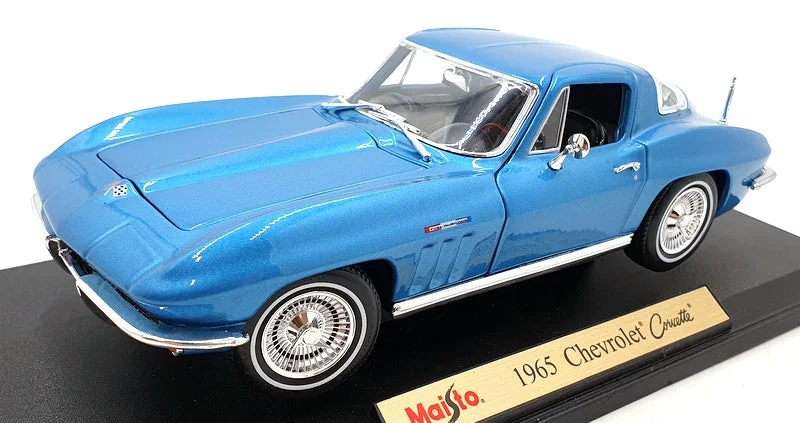 Maisto 1/18 Scale Diecast 31640 1965 Chevrolet Corvette Stingray Metallic Blue