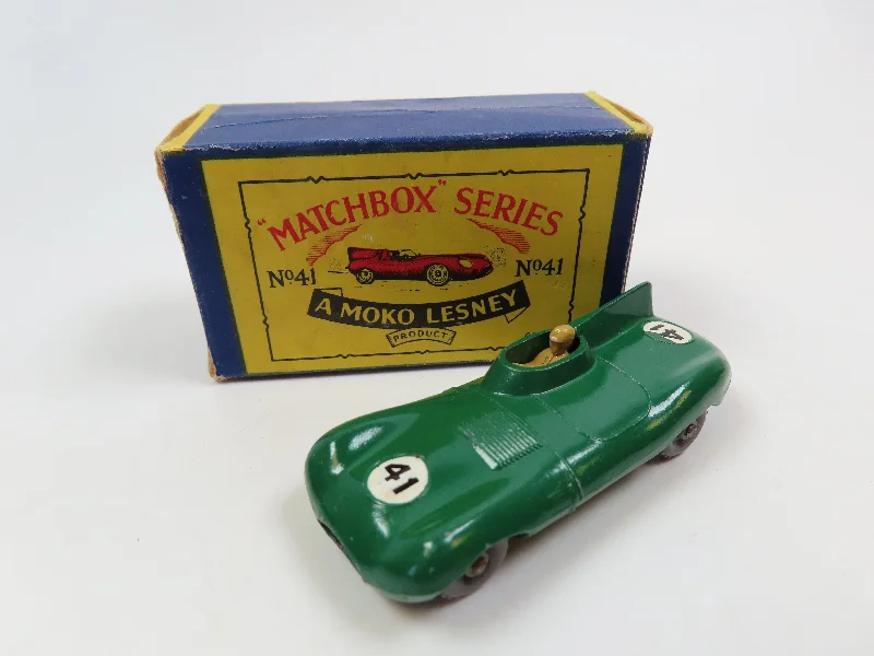 Matchbox No.41b D. Type Jaguar, Very Near Mint/Boxed!