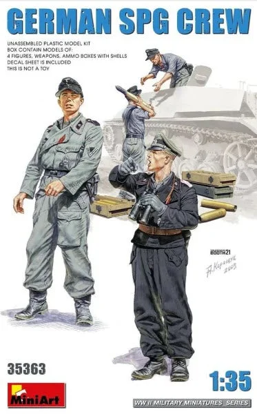 Miniart 1/35 WW2 German SPG crew figures