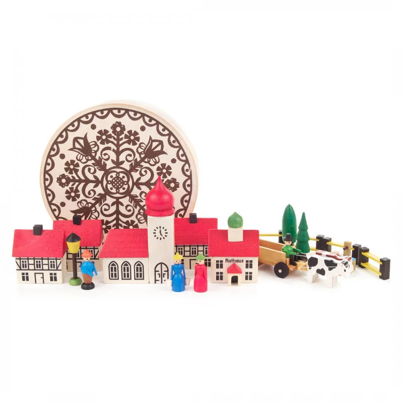Dolls with swimming - pool - themed accessories for pool - side play Miniature Town Square in a Chip Box Dolls with swimming - pool - themed accessories for pool - side play Miniature Town Square in a Chip Box