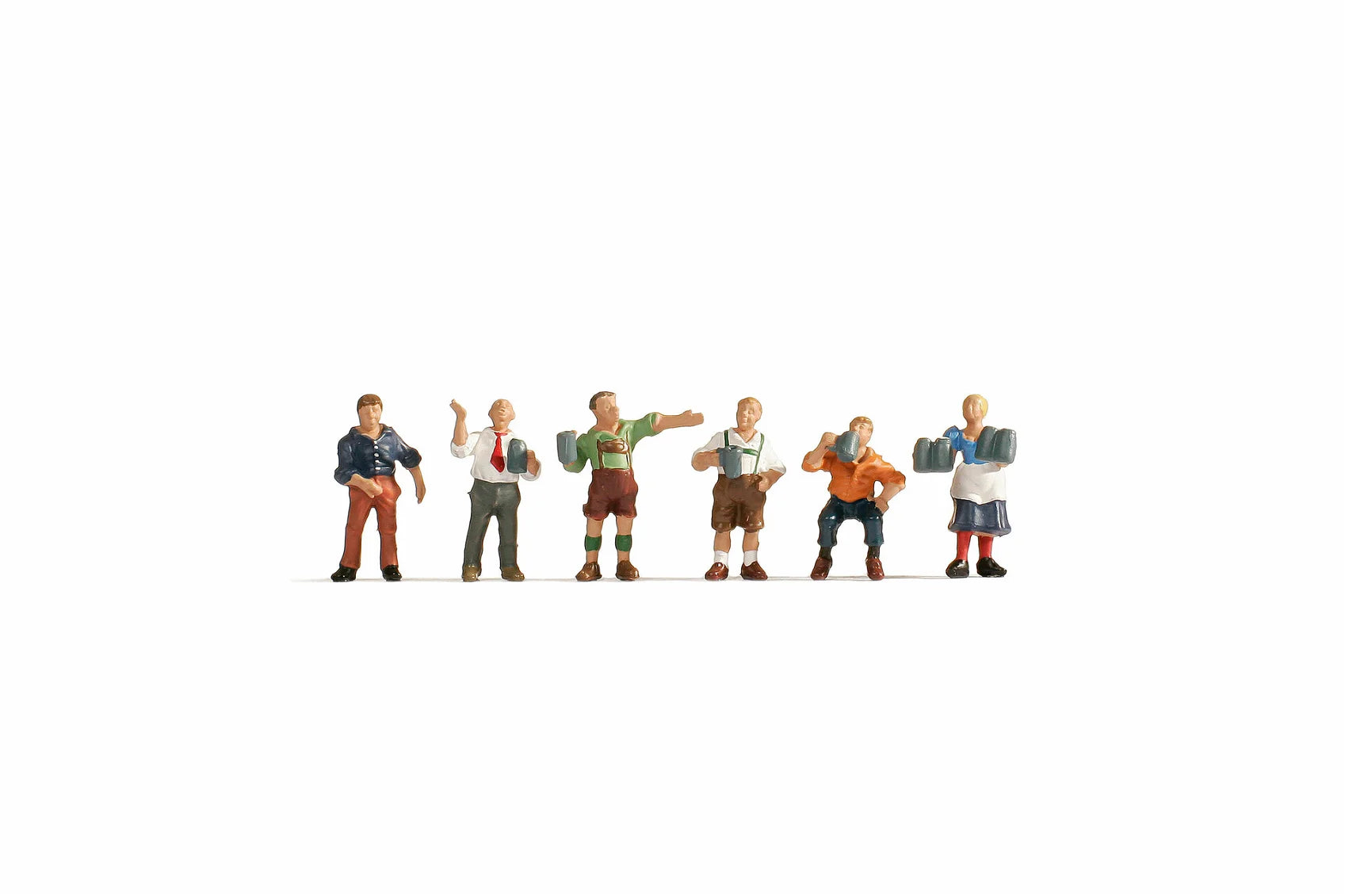 Noch 15558 HO/OO Gauge Drinkers (6) Figure Set