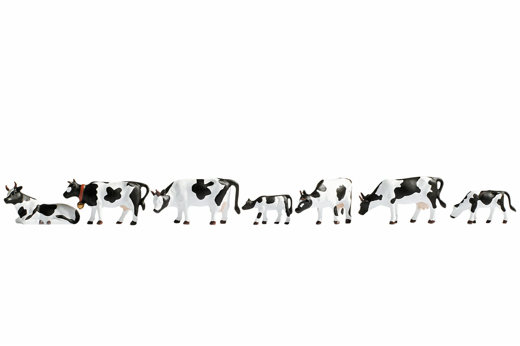 Noch 15721 HO/OO Gauge Black and White Cows (7) Figure Set