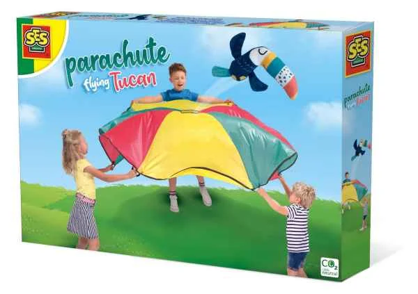 Outdoor toys for treehouse play like climbing ropes​ Parachute Flying Tucan SES