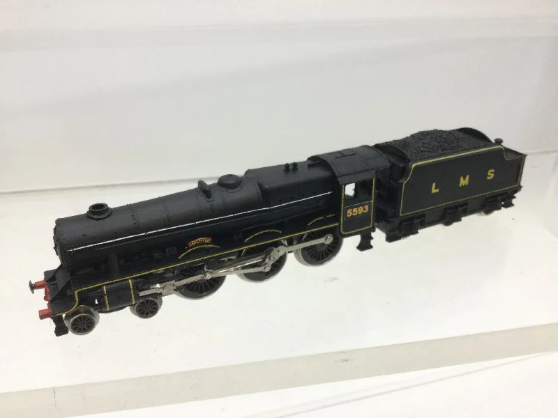 Peco NL21 N Gauge LMS Black Jubilee Loco 5593 Kolhapur (Renumbered)