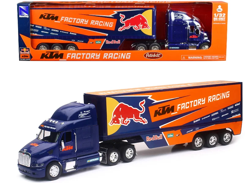 Peterbilt 387 Truck Dark Blue "Red Bull - KTM Factory Racing" 1/32 Diecast Model by New Ray Peterbilt 387 Truck Dark Blue "Red Bull - KTM Factory Racing" 1/32 Diecast Model by New Ray
