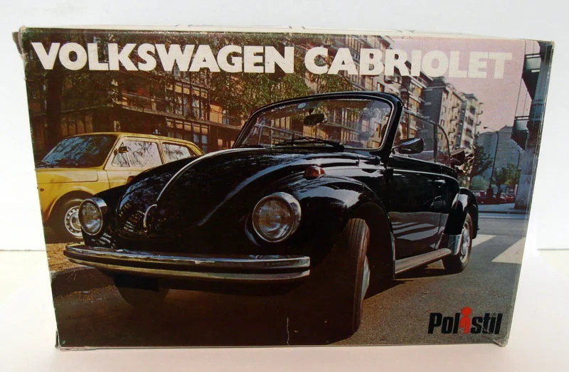 Polistil 1/25 scale diecast Vintage S15 Volkswagen Beetle Cabriolet black
