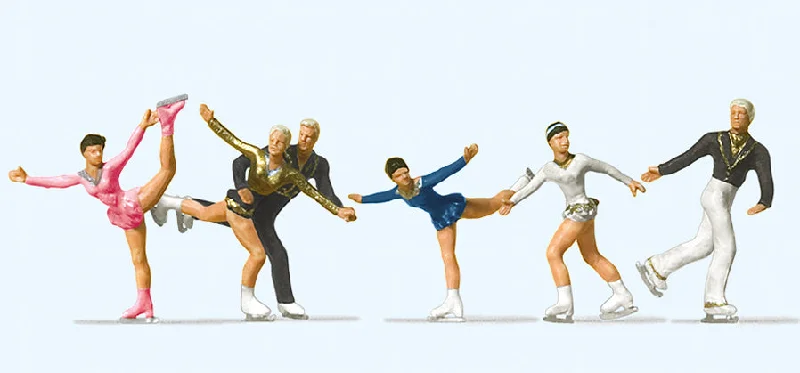 Preiser Figure Skaters (6) Exclusive Figure Set PR10314