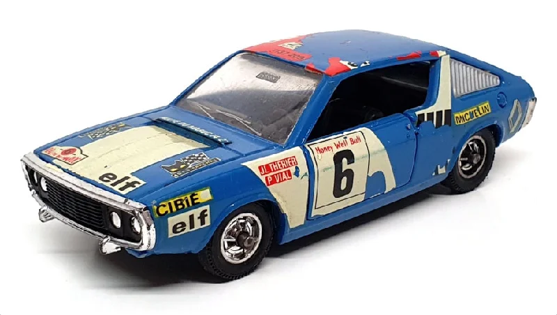Solido 1/43 Scale No.37 - Renault 17 TS Rallye Du Maroc #6 - Blue/White