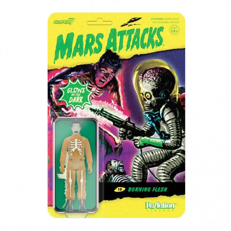 Super7 Mars Attacks Burning Flesh GITD ReAction Figure