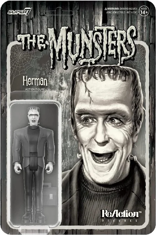 Super7 Munsters Herman Greyscale ReAction Figure
