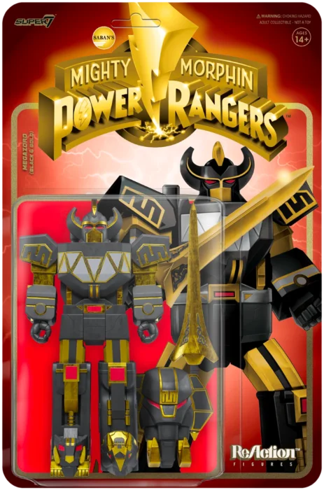 Super7 Power Rangers Megazord Black and Gold ReAction Figure