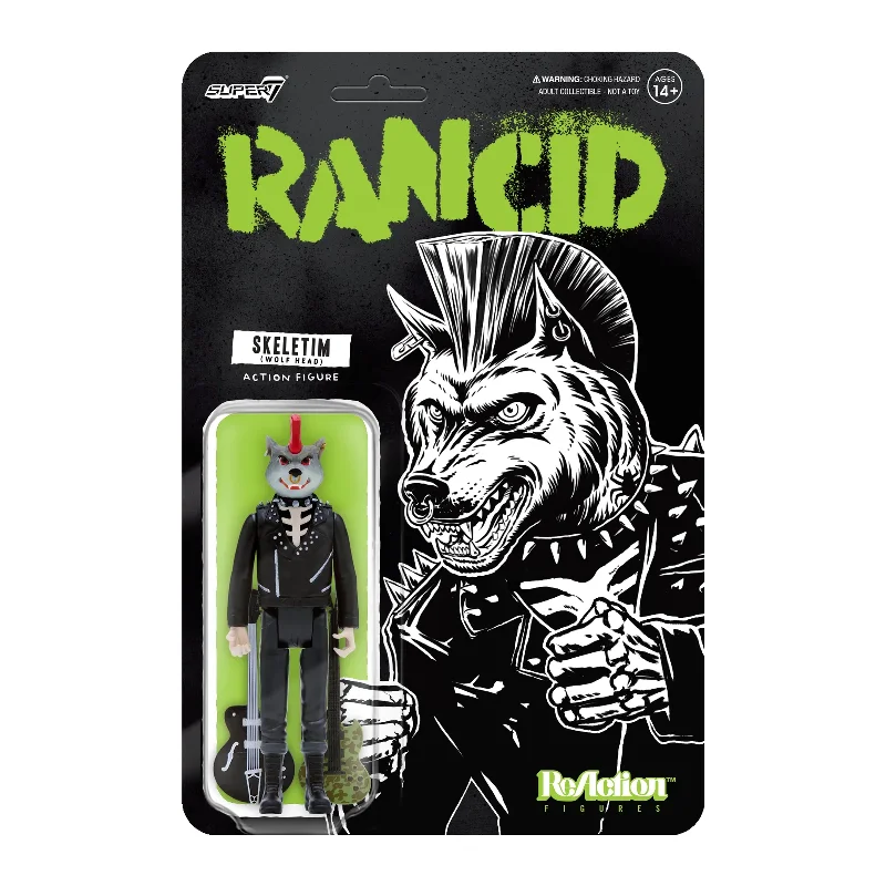 Super7 Rancid Skeletim (Wolf Head) ReAction Figure