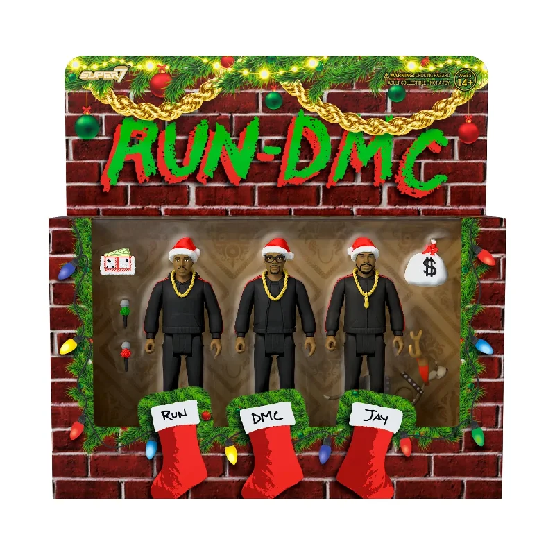 Super7 RUN DMC Holiday 3 Pack ReAction Figures
