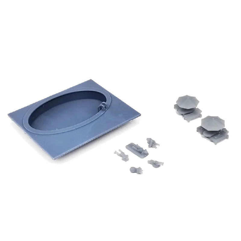Swimming Pool Set with People 1:160 N Scale