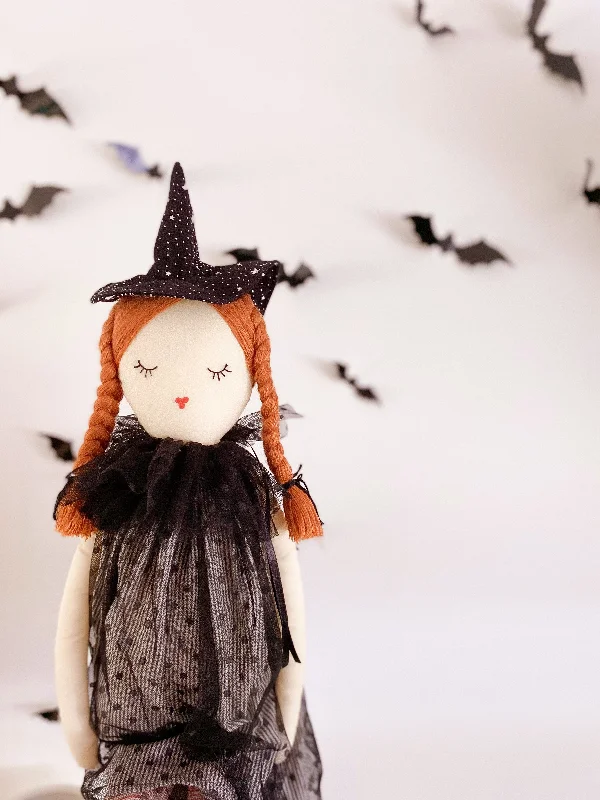 Porcelain dolls with delicate accessories for display​ Tabitha Witch Doll
