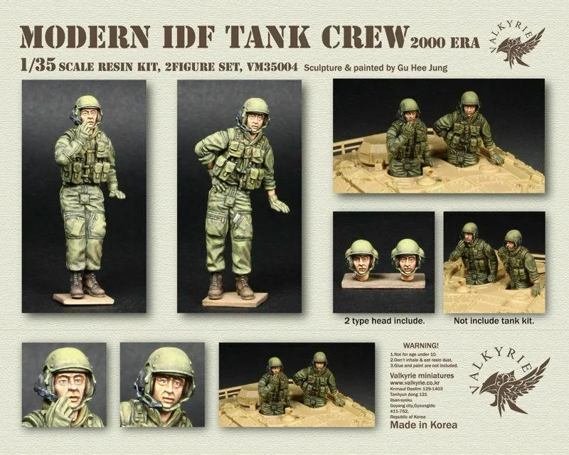 Valkyrie 1/35 Scale Resin Figure kit Modern IDF Tank Crew 2000 Era (2 Figures)