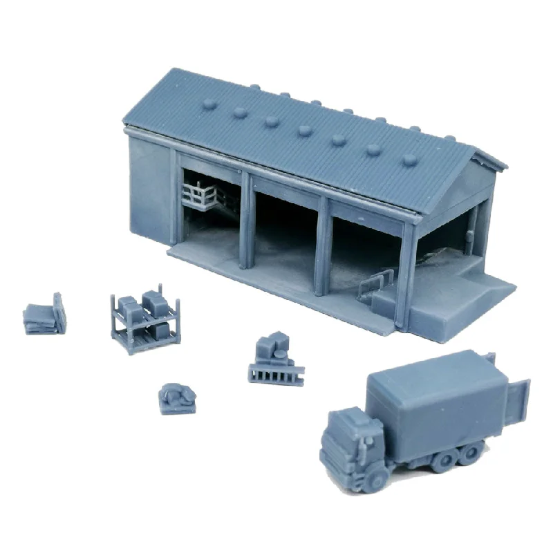 Warehouse Loading Dock w Accessories 1:160 N Scale