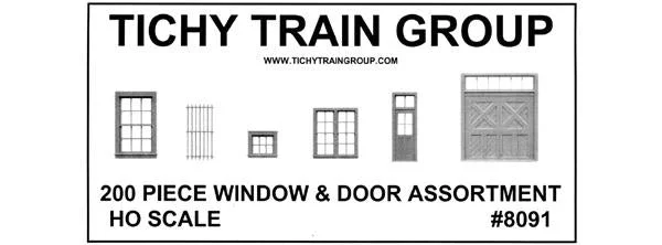 WINDOW DOOR & PARTS ASSORTMENT 1 - HO Scale