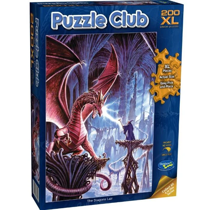 Puzzle - inspired home decor items like throw pillows​ 200pc XL Club The Dragons Lair Jigsaw Puzzle