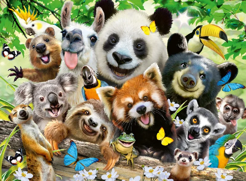 Disney - themed puzzles for fans of classic animations​ 300 Piece Jigsaw Puzzle - Wildlife Selfie XXL
