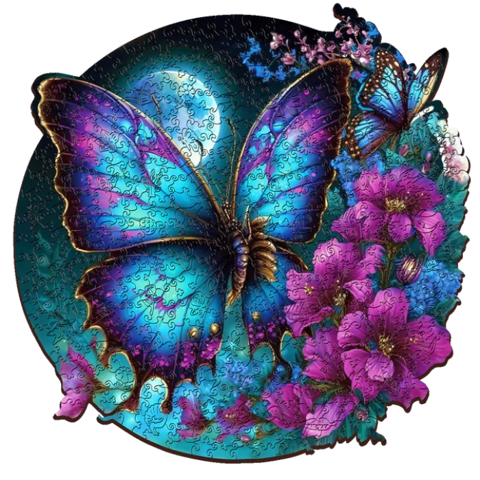 Puzzle - themed wall decals for quick home decor changes 300pc Wooden Jigsaw Butterfly Puzzle - themed wall decals for quick home decor changes 300pc Wooden Jigsaw Butterfly