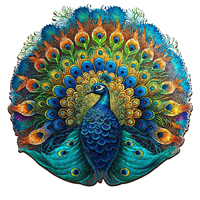 Puzzle - based scavenger hunt clues for treasure - hunting 300pc Wooden Jigsaw Peacock Puzzle - based scavenger hunt clues for treasure - hunting 300pc Wooden Jigsaw Peacock