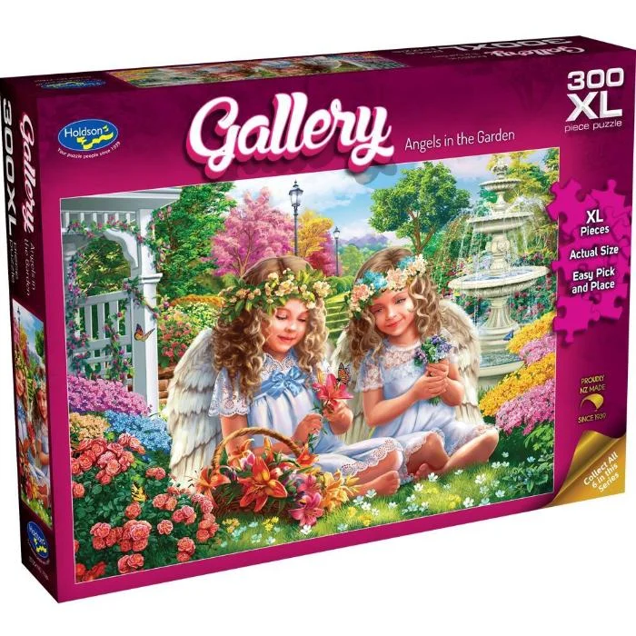 Puzzle - themed sculptures for art galleries​ 300pc XL Gallery 10 Angels in the Garden Jigsaw Puzzle