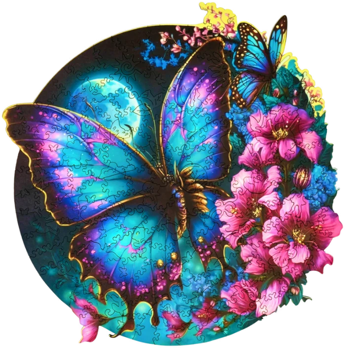 Puzzle - based board games combining multiple elements​ 500pc Wooden Jigsaw Butterfly