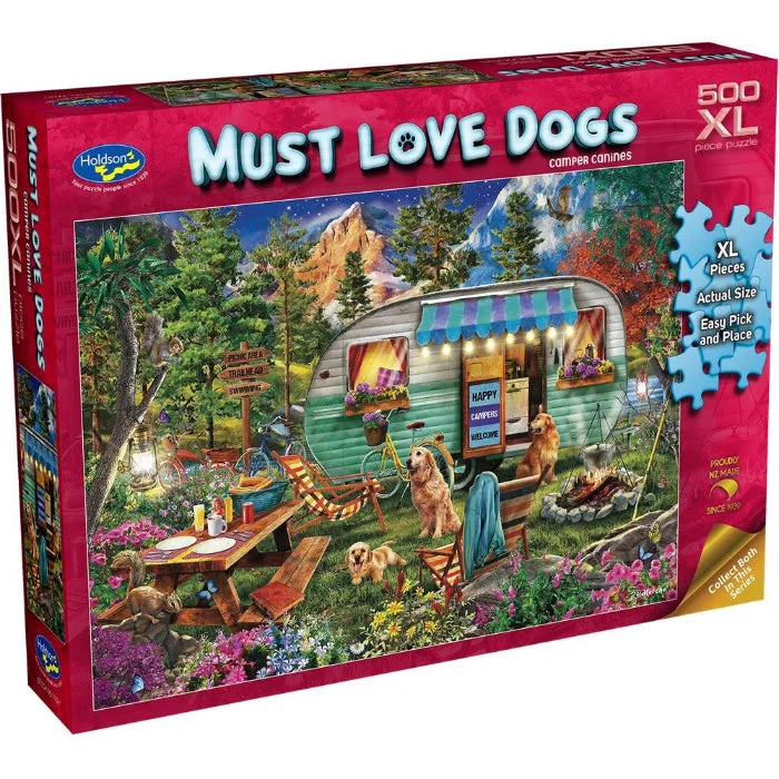 Puzzle decor for home interior accents 500pc XL Must Love Dogs Camper Canines Jigsaw Puzzle Puzzle decor for home interior accents 500pc XL Must Love Dogs Camper Canines Jigsaw Puzzle