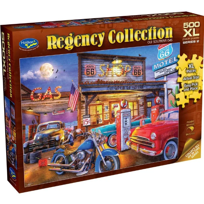 Puzzle - inspired garden ornaments for outdoor beauty​ 500pc XL Regency Collection 2 Old Southern Gas Jigsaw Puzzle