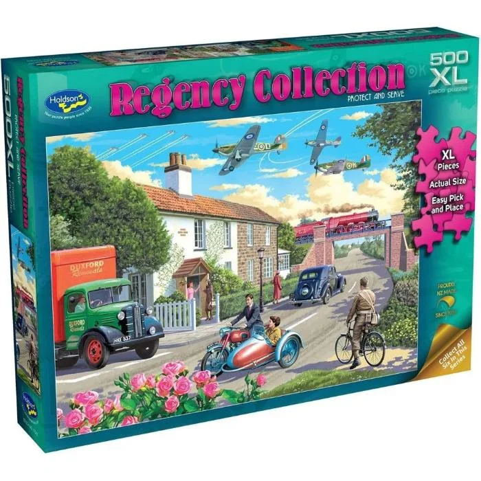 Escape - room - style puzzles for home challenges 500pc XL Regency Protect and Serve Jigsaw Puzzle Escape - room - style puzzles for home challenges 500pc XL Regency Protect and Serve Jigsaw Puzzle