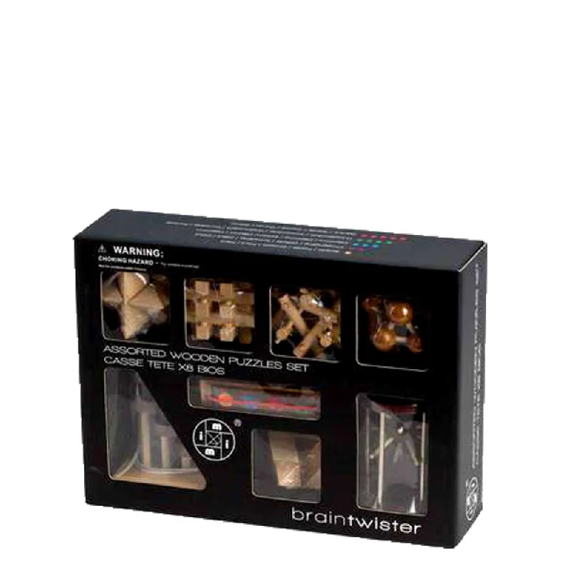 Puzzle - themed boardroom decor for corporate spaces​ 8 in 1 Brain Benders Puzzle Set