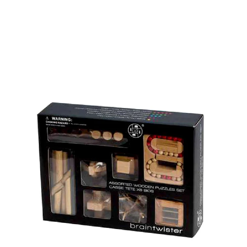 Puzzle - inspired pottery with puzzle - like textures​ 8 in 1 Brain Twister Puzzle Set