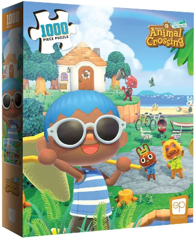Beach - themed puzzles with palm trees and waves​ ANIMAL CROSSING SUMMER 1000PC