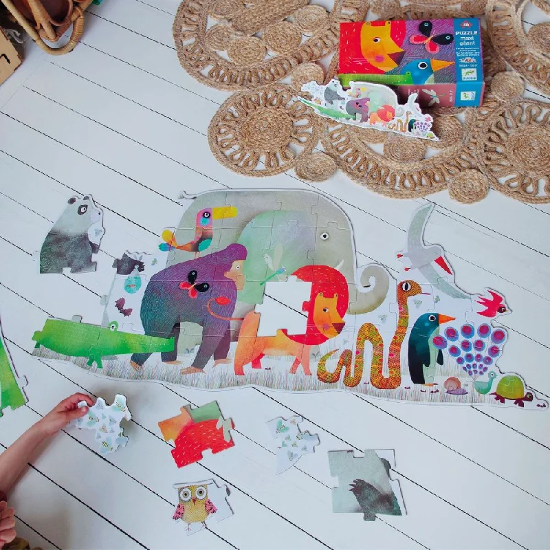 Autism - appropriate puzzles for sensory development​ Djeco Puzzle Animal Parade