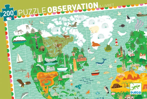 3D puzzles with intricate building elements​ Around the World Observation 200 Piece Puzzle