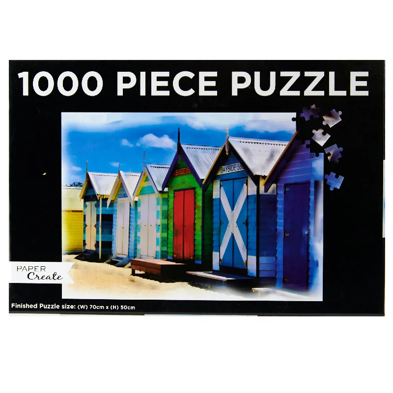 Miniature puzzles for keychain or pocket - sized fun Paper Create 1000-Piece Jigsaw Puzzle, Beach Sheds Miniature puzzles for keychain or pocket - sized fun Paper Create 1000-Piece Jigsaw Puzzle, Beach Sheds