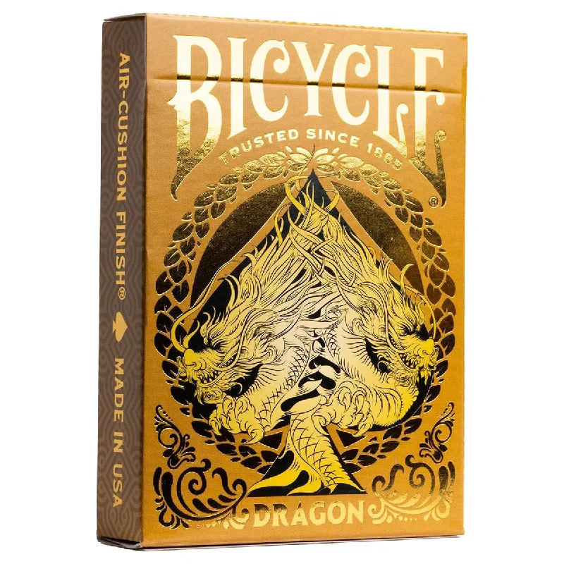 Puzzle - inspired clothing with puzzle prints​ Bicycle Gold Dragon Playing Cards