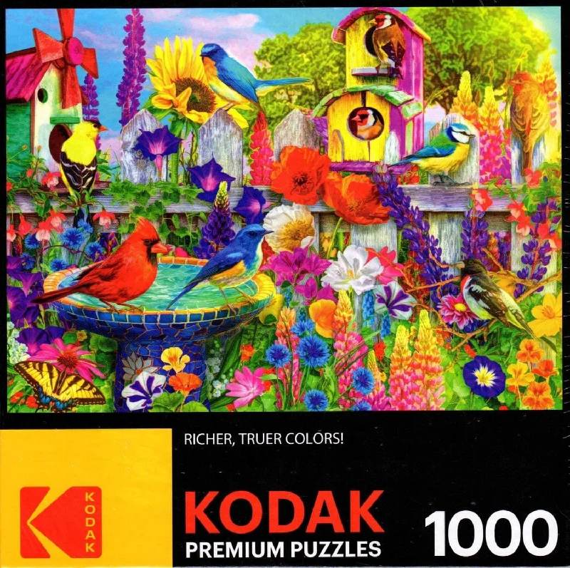 Puzzle - themed stationery with puzzle patterns Bird Bath Garden 1000 Piece Kodak Premium Jigsaw Puzzle Puzzle - themed stationery with puzzle patterns Bird Bath Garden 1000 Piece Kodak Premium Jigsaw Puzzle