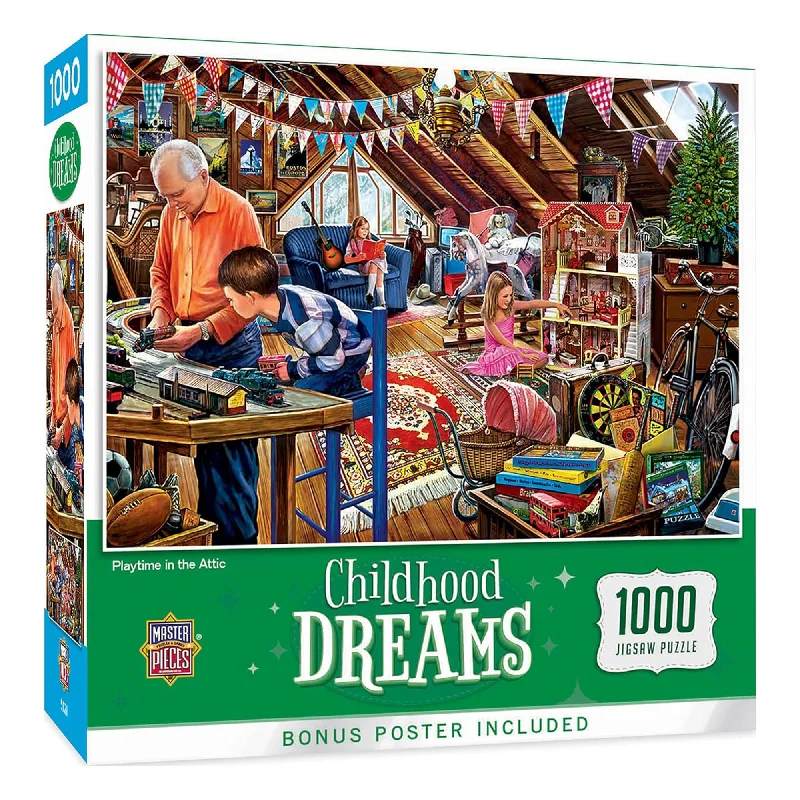 Educational puzzles for preschoolers to enhance cognitive skills Childhood Dreams Playtime in the Attic 1000 Piece Jigsaw Puzzle Educational puzzles for preschoolers to enhance cognitive skills Childhood Dreams Playtime in the Attic 1000 Piece Jigsaw Puzzle