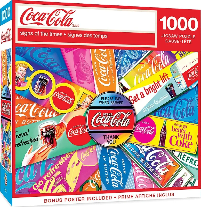 Puzzle - shaped bath bombs for a unique bathing experience Coca-Cola Signs of the Times 1000 Piece Jigsaw Puzzle Puzzle - shaped bath bombs for a unique bathing experience Coca-Cola Signs of the Times 1000 Piece Jigsaw Puzzle